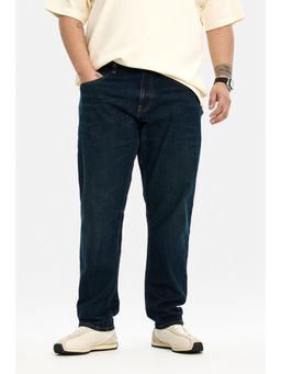 Snitch - Navy Blue Washed Slim Casual Jeans for Men