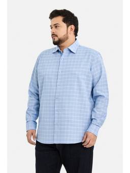 Snitch - Light Blue Checks Full Sleeves Regular Casual Shirt for Men