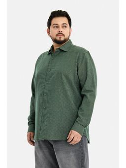 Snitch - Dark Green Checks Full Sleeves Regular Casual Shirt for Men