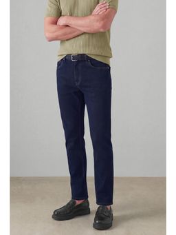 Snitch - Navy Blue Denim Tapered Casual Jeans for Men