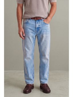 Snitch - Light Blue Washed Straight Casual Jeans for Men