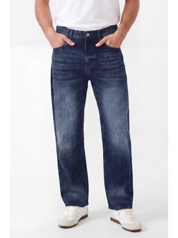 Snitch - Ink Blue Washed Straight Casual Jeans for Men