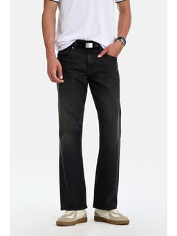 Snitch - Black Washed Bootcut Casual Jeans for Men