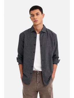 Snitch - Black Checks Full Sleeves Regular Casual Shirt for Men