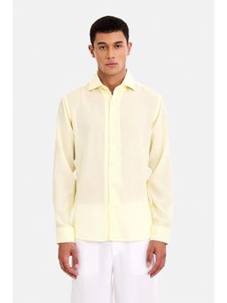 Snitch - Yellow Solid Full Sleeves Slim Casual Shirt for Men