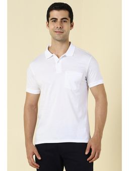 Allen Solly - Men White Solid Polo T-Shirt