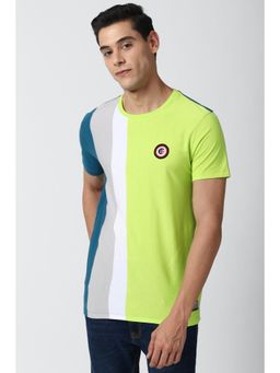 Peter England - Men Multi Stripe Round Neck T-Shirt