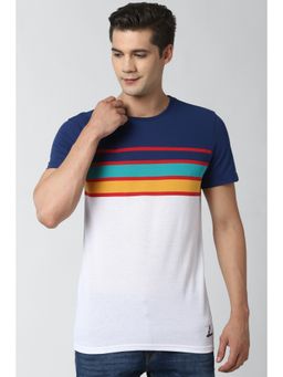 Peter England - Men White Print Round Neck T-Shirt