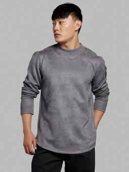 ROOKIES - Dark Grey Full Sleeves High Neck T-Shirt