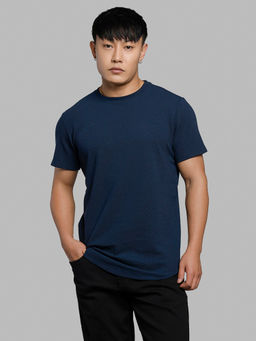 ROOKIES - Navy Blue Half Sleeves Round Neck T-Shirt