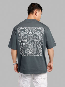 ROOKIES - Green Half Sleeves Oversize T-Shirt
