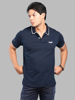 ROOKIES - Royal Blue Half Sleeve Pique Polo T-Shirt