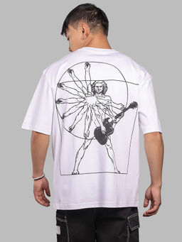 ROOKIES - White Half Sleeve Oversize T-Shirt