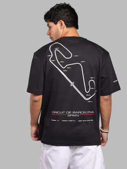 ROOKIES - Black Half Sleeve Oversize T-Shirt