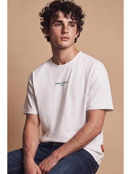 Simon Carter - Men Solid White Crew Neck T-Shirt