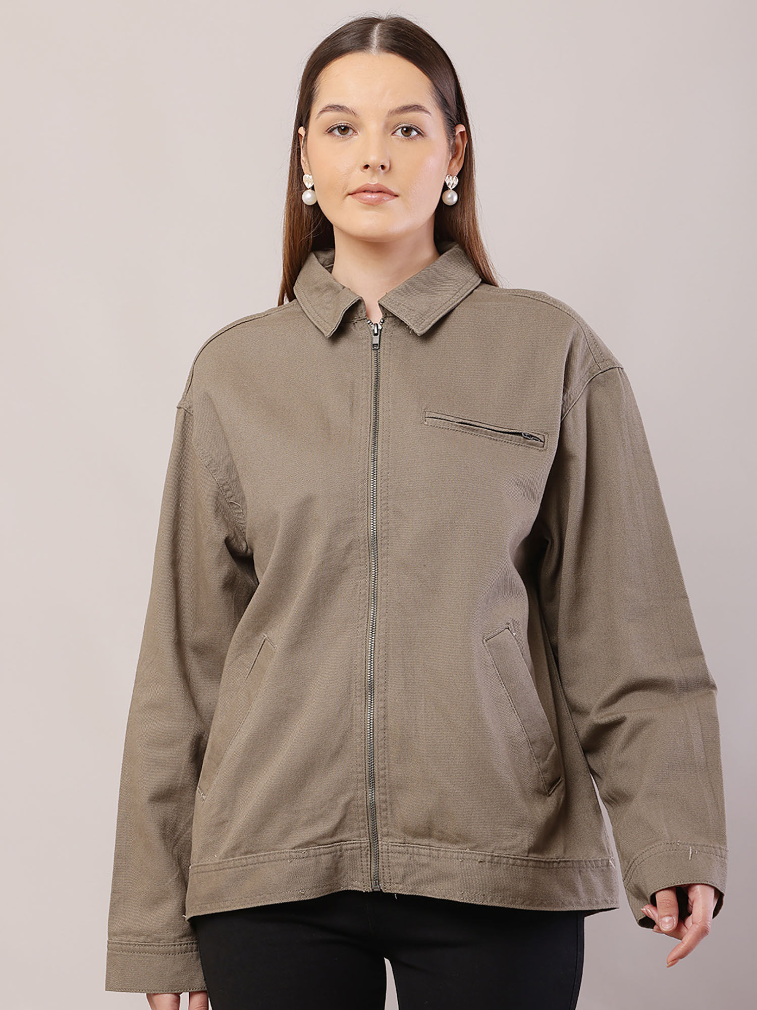 nobarr Women's Cotton Full Sleeve Loose Style Jacket-picture-19