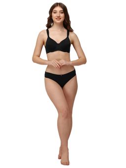 SOIE - Women's Full Coverage Sweetheart Neckline Padded Wired Bra With Medium Coverage Brief