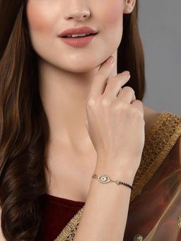 PANASH - Gold Plated Evil Eye CZ Stone Handcrafted Hand Mangalsutra