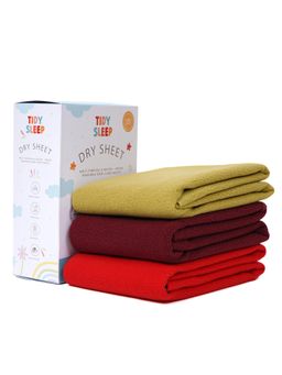 TIDY SLEEP - Baby Multi-Color Dry Sheet Waterproof & Reusable Bed Protector (Pack of 3)