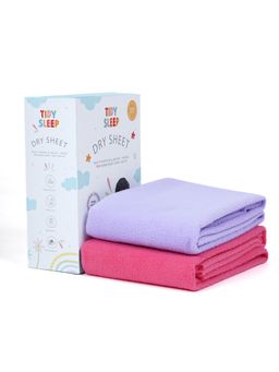 TIDY SLEEP - Baby Multi-Color Dry Sheet Waterproof & Reusable Bed Protector (Pack of 2)