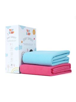 TIDY SLEEP - Baby Multi-Color Dry Sheet Waterproof & Reusable Bed Protector (Pack of 2)