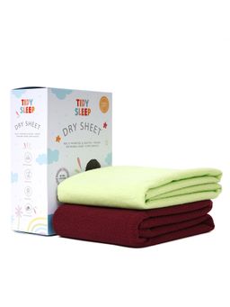 TIDY SLEEP - Baby Multi-Color Dry Sheet Waterproof & Reusable Bed Protector (Pack of 2)