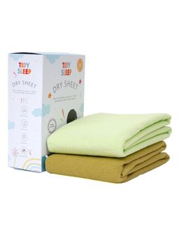 TIDY SLEEP - Baby Multi-Color Dry Sheet Waterproof & Reusable Bed Protector (Pack of 2)