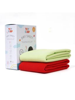 TIDY SLEEP - Baby Multi-Color Dry Sheet Waterproof & Reusable Bed Protector (Pack of 2)