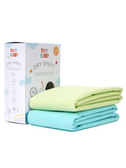TIDY SLEEP - Baby Multi-Color Dry Sheet Waterproof & Reusable Bed Protector (Pack of 2)
