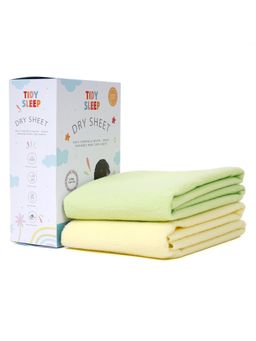 TIDY SLEEP - Baby Multi-Color Dry Sheet Waterproof & Reusable Bed Protector (Pack of 2)