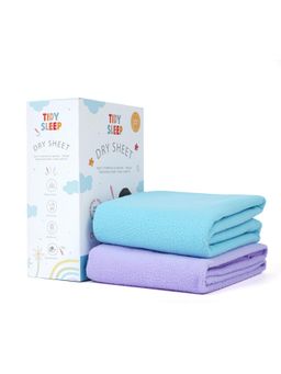 TIDY SLEEP - Baby Multi-Color Dry Sheet Waterproof & Reusable Bed Protector (Pack of 2)