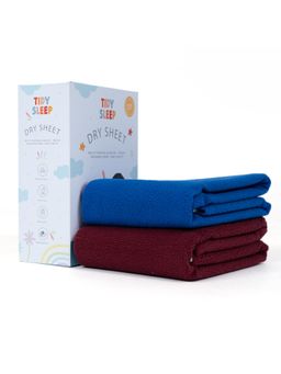 TIDY SLEEP - Baby Multi-Color Dry Sheet Waterproof & Reusable Bed Protector (Pack of 2)