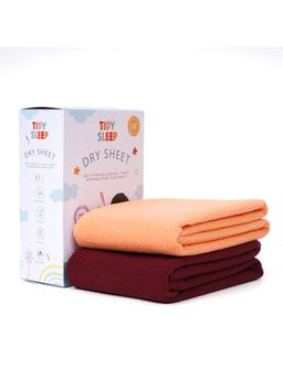 TIDY SLEEP - Baby Multi-Color Dry Sheet Waterproof & Reusable Bed Protector (Pack of 2)