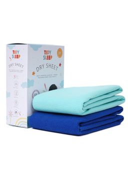 TIDY SLEEP - Baby Multi-Color Dry Sheet Waterproof & Reusable Bed Protector (Pack of 2)