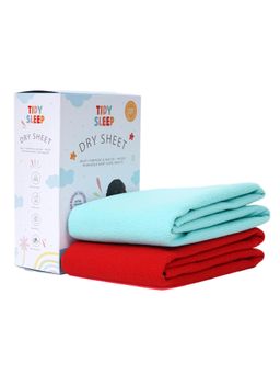 TIDY SLEEP - Baby Multi-Color Dry Sheet Waterproof & Reusable Bed Protector (Pack of 2)
