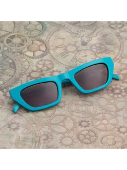 TED SMITH - Womens Polarized UV Protection Brown Lens Turquoise Blue Cat-Eye Sunglasses