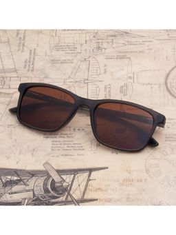 TED SMITH - Unisex Polarized UV Protection Brown Lens Grey Wayfarer Sunglasses