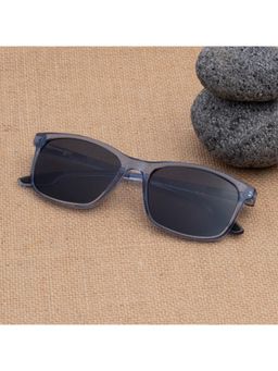 TED SMITH - Unisex Polarized UV Protection Grey Lens Blue Wayfarer Sunglasses