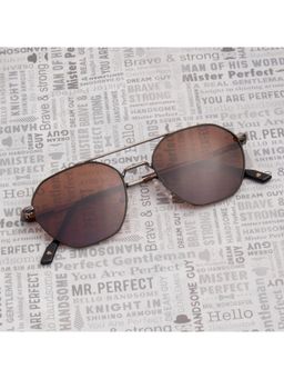 TED SMITH - Unisex Polarized UV Protection Brown Lens Gunmetal Grey Pilot Sunglasses