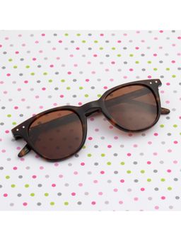 TED SMITH - Unisex Polarized UV Protection Brown Lens Demi Brown Wayfarer Sunglasses