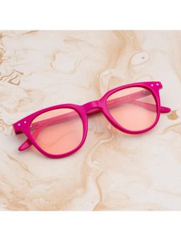 TED SMITH - Unisex Polarized UV Protection Pink Lens Pink Wayfarer Sunglasses