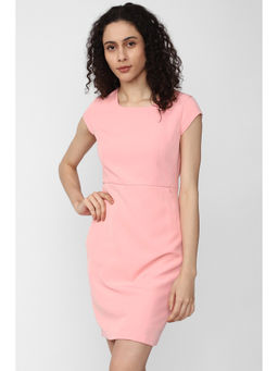 Van Heusen - Women Pink Solid Casual Dress