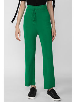Van Heusen - Women Green Solid Casual Regular Fit Trousers