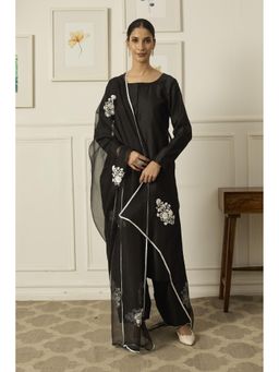 PEELI DORI - Black Reet Kurta with Pant and Dupatta (Set of 3)