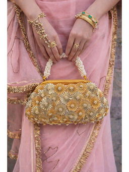 BOXWISH BY BHUMIKA - Floral Beaded Hand Bag For Weddings And Party - Multi-Color