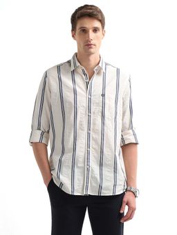 Arrow Sports - Men's Vertical Striped Regular Fit Shirt