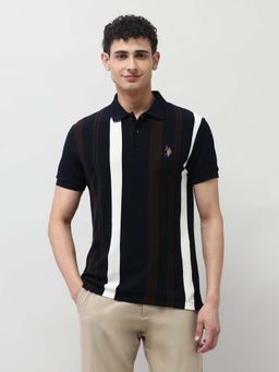 U.S. Polo Assn. Denim Co. - Men's Vertical Striped Regular Fit Polo T-Shirt