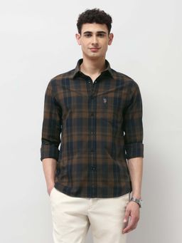 U.S. POLO ASSN. - Men's Plaid Checked Regular Fit Shirt