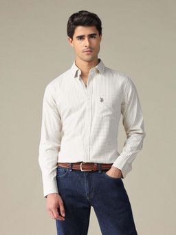 U.S. POLO ASSN. - Men's Pure Cotton Gingham Checked Shirt