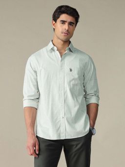 U.S. POLO ASSN. - Men's Pure Cotton Gingham Checked Shirt